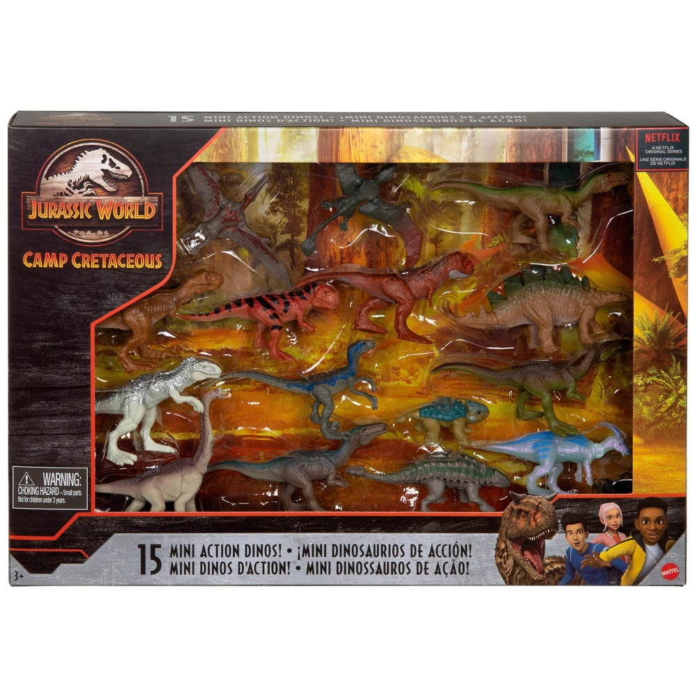 Jurassic World - La Colo du Crétacé Coffret de 15 Mini Dinosaures | Smyths  Toys France