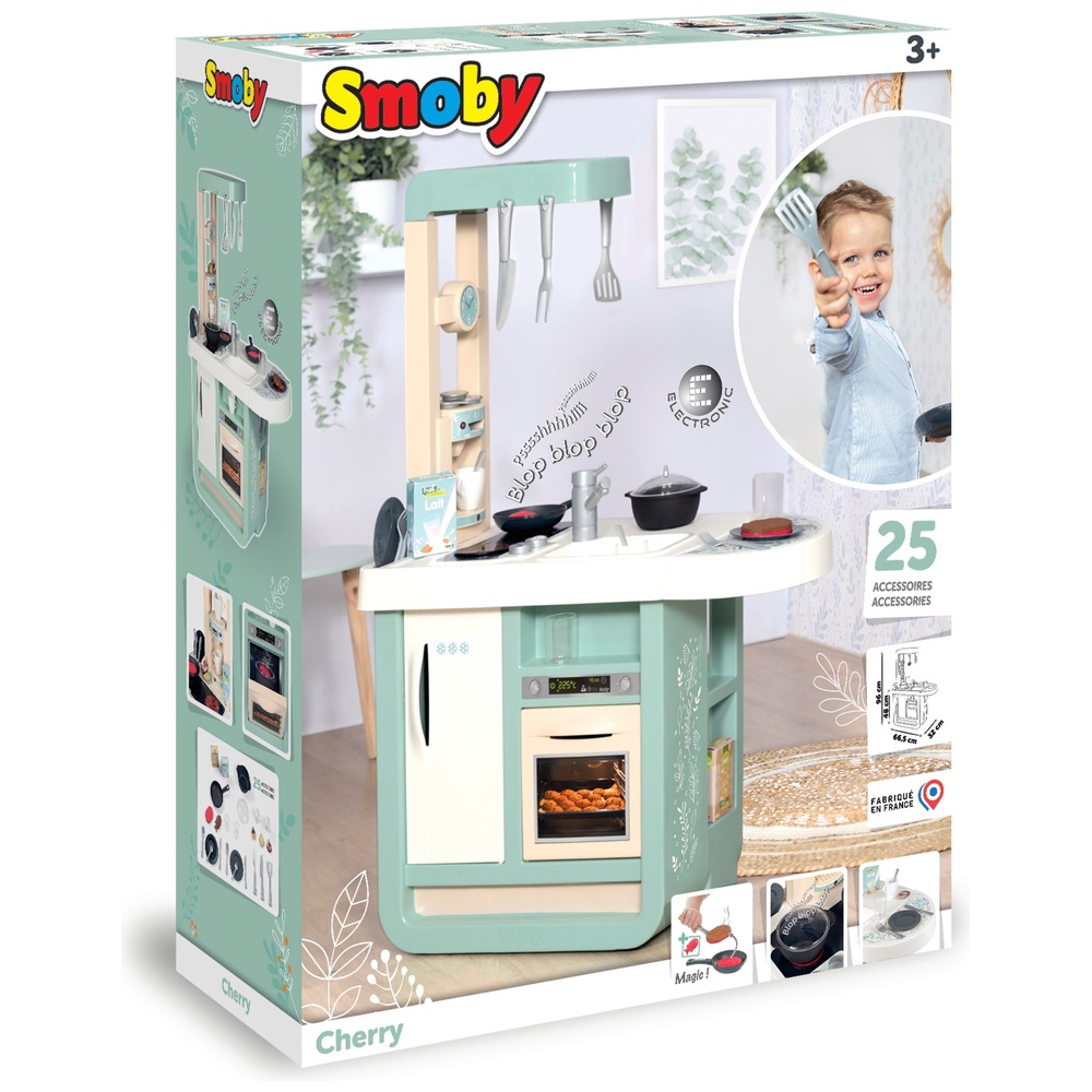 Cuisine pour enfants Smoby Loft avec 32 accessoires, design industriel, des  3 ans
