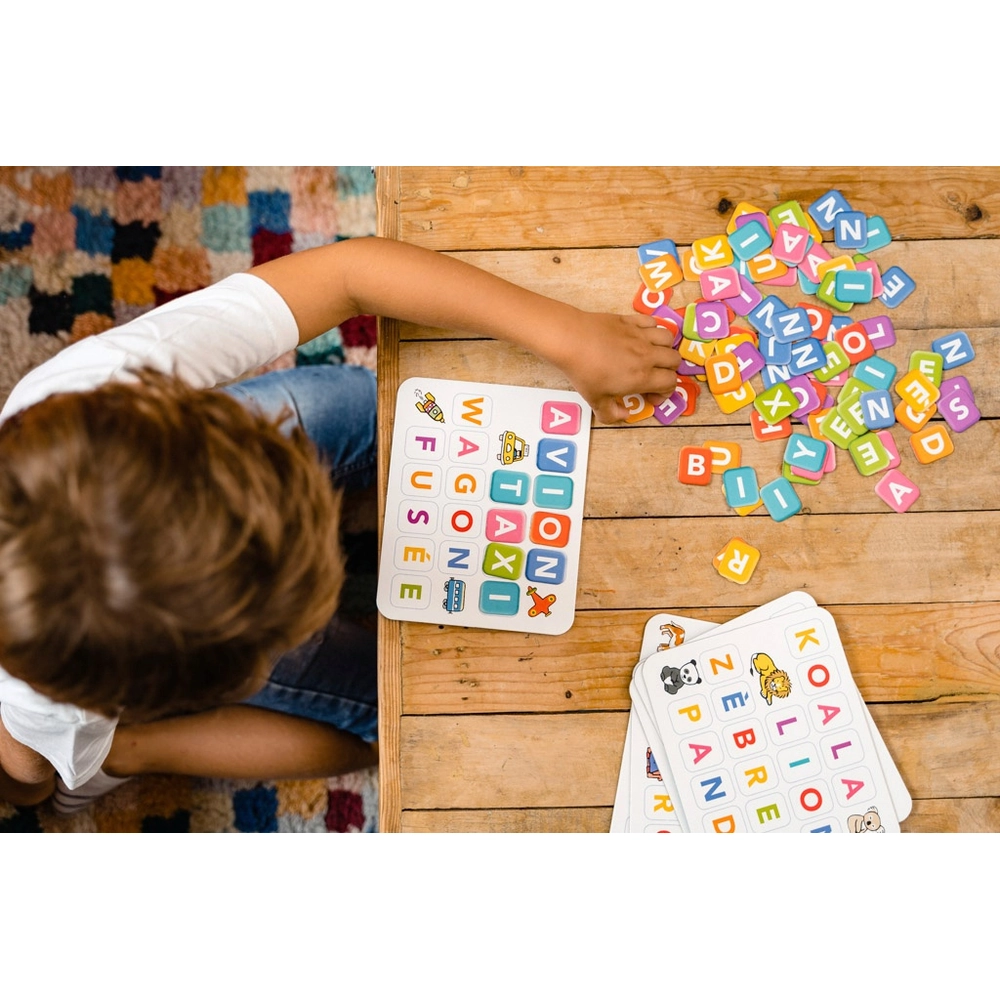 Nathan – La Petite École – Premières Lectures – Jeu Éducatif Pour Composer Des Mots – Apprendre à Lire – Dès 4 Ans – Coffret De 20 Cartes
