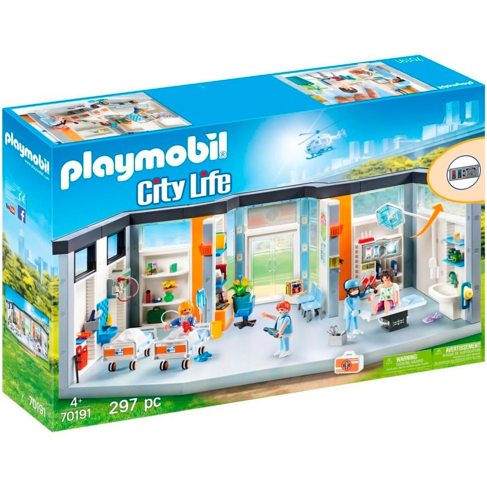 Aan het liegen Ook Ambacht PLAYMOBIL Stad Life 70191 Ziekenhuis met meubelset | Smyths Toys Nederland