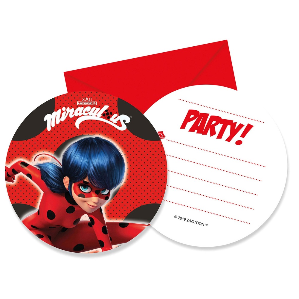Miraculous 6 Cartons d'Invitations Smyths Toys France