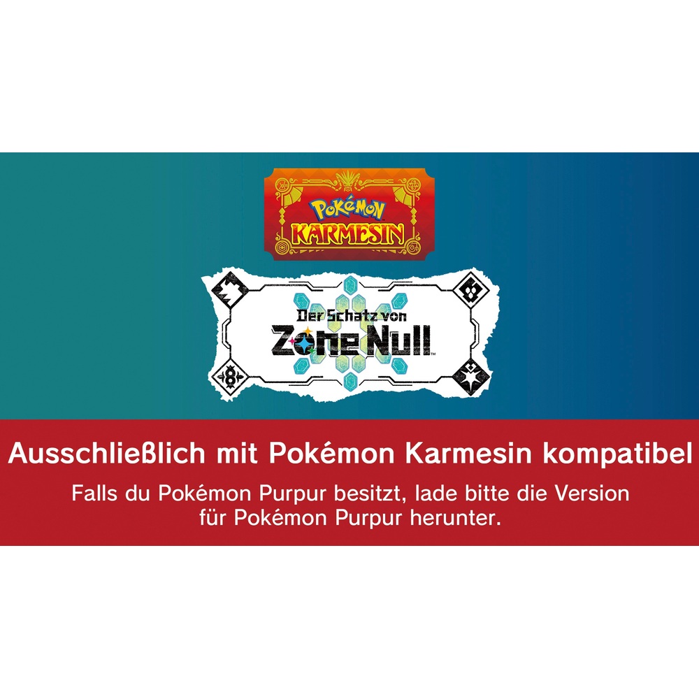 Nintendo Switch Spiel Pokémon Karmesin und Purpur Der Schatz von Zone Null  Download Code | Smyths Toys Schweiz