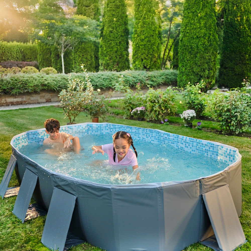 Piscine Pliable Pour Grands Chiens – Tapis D’eau Antidérapant En PVC – 100 Cm – Usage Chien Ou Enfant – Facile à Monter Et Transporter – Non Toxique Et Imperméable