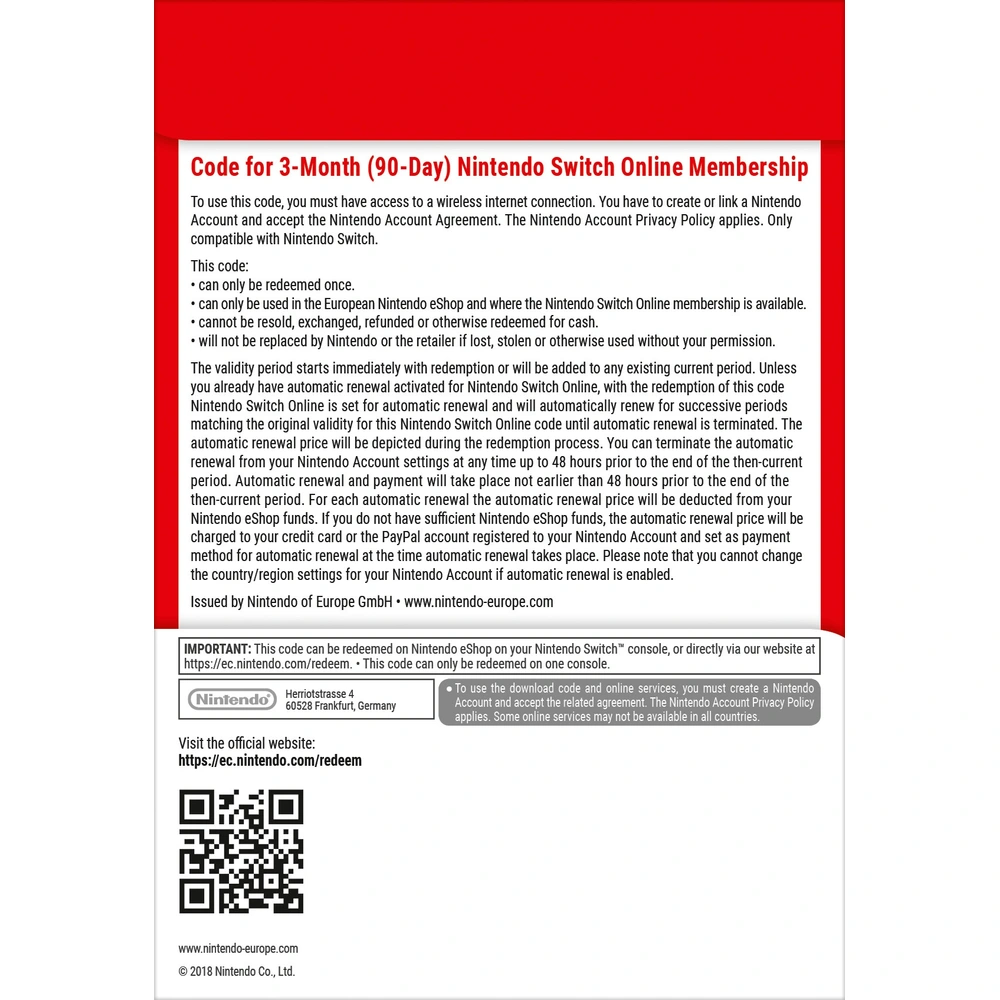 Nintendo Switch Online Month Individual Membership Digital